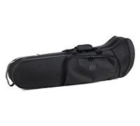 GEWA Tenor Trombone Shaped Case/Compact Case - Flax fibre inner shell - Foam padding - Stitched outer cover - Accessory pocket - Backpack/shoulder strap - Black