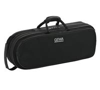 GEWA Trumpet Case for 1 Trumpet (Piston or Rotary Valve), Nylon Fabric, Fibreglass Core, incl. Backpack Straps, Individually Adjustable Interior, Accessory and Sheet Music Pocket, Black