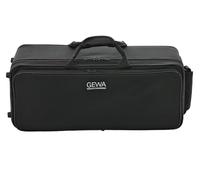 GEWA Trumpet Case for 2 Trumpets (Piston or Rotary Valve), Nylon Fabric, Fibreglass Core, incl. Backpack Straps, Individually Adjustable Interior, Accessory and Sheet Music Pocket, Black