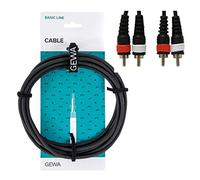 GEWA Twinkabel Basic Line 1,5m, black, 2x Cinch - 2x Cinch, 190190