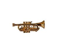 GEWA unisex brooch trumpet pin, gold-colored - 980036