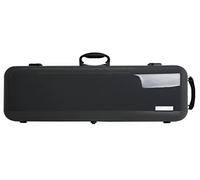 GEWA violin case AIR 2.1 - Made in Germany - grey high-gloss - thermoplastic shell - lightweight/shatterproof - combination lock - accessory pocket/music pocket - backpack straps - side handle