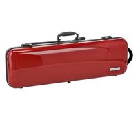 GEWA violin case AIR 2.1 - Made in Germany - red high-gloss - thermoplastic shell - lightweight/shatterproof - combination lock - accessory pocket/music pocket - backpack straps - side handle