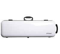 GEWA violin case AIR 2.1 - Made in Germany - white high-gloss - thermoplastic shell - lightweight/shatterproof - combination lock - accessory pocket/music pocket - backpack straps - side handle