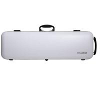 GEWA violin case AIR 2.1 - Made in Germany - white matt - thermoplastic shell - lightweight/shatterproof - combination lock - accessory pocket/music pocket - backpack straps - side handle