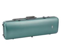 GEWA Violin case Fun Series Polycarbonate 4/4 Green/Grey, Black Interior, 2 Detachable Backpack Straps, Accessory Bag, Padded Suspension, Additional Side Handle