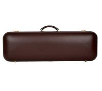GEWA violin case Jaeger Prestige, De Luxe leather violin case, Made in Germany, outside cowhide bordeaux, inside silver grey