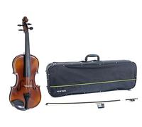 GEWA Violin Set Allegro VL 1 - 1/4, ready to play, back and sides solid European maple, solid European spruce top, hand varnished, carbon bow, Larsen Aurora strings, oblong violin case
