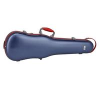 GEWA Violin Shaped Case Fun Series Polycarbonate 4/4-1/2 Size Blue/Red, Interior Black, 2 Removable Backpack Straps, Accessory Pocket, Padded Suspension, Additional Side Handle