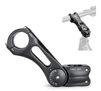 GEWAGE Adjustable Bicycle Stem Riser for 31.8 (1-1/4 Inch) Handlebars, Alloy Aluminium Bicycle Stem Height Adapter for Most MTB, Road Bikes, BMX, E-Bike (125mm)