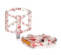 GEWAGE Bike Pedals With Reflective Strips, 3 Sealed Bearings Non-Slip CNC Aluminum Bicycle Platform 9/16" Pedals For Road Bike MTB E-Bike. (silver color)