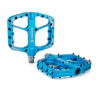 GEWAGE MTB Pedals Set - CNC Aluminum Flat Bike Pedals, Chromoly Steel Axle, Sealed Bearing System, 9/16'' Platform Pedals for Mountain Bike, Gravel & Trekking, Downhill & Trail (Blue)