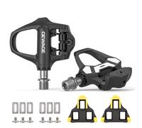 GEWAGE SPD-SL Click Pedals for Road Bike, Adjustable Tension, Robust Composite Body, Wide Platform, Includes Cleats & Mounting Hardware - Compatible with Shimano SPD-SL (SM-SH10/11/12)