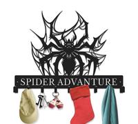 Gewasi Personalized Spider Monogram Metal Key Holder with Hooks, Spider Key Hooks, Custom Name, Functional Home Wall Organizer for Entryway, Living Room and Patio Kitchen (Style-1)