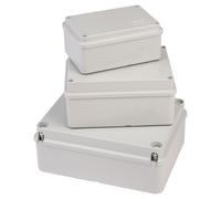 Gewiss GW44210 Junction Box With Plain Screwed Lid - IP56 - Internal Dimensions 380X300X120 - Smooth Walls - Grey Ral 7035
