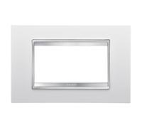 Gewiss GW16204TB Chorus Lux Plaque, 4, White