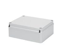 Gewiss GW44207 Junction Box With Plain Screwed Lid - IP56 - Internal Dimensions 190X140X70 - Smooth Walls - Grey Ral 7035