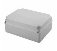 Gewiss GW44208 Junction Box With Plain Screwed Lid - IP56 - Internal Dimensions 240X190X90 - Smooth Walls - Grey Ral 7035