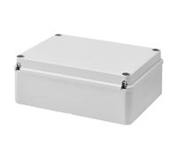 Gewiss GW44208 Junction Box With Plain Screwed Lid - IP56 - Internal Dimensions 240X190X90 - Smooth Walls - Grey Ral 7035