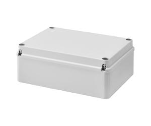 Gewiss GW44208 Junction Box With Plain Screwed Lid - IP56 - Internal Dimensions 240X190X90 - Smooth Walls - Grey Ral 7035