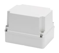Gewiss GW44218 Junction Box With Deep Screwed Lid - IP56 - Internal Dimensions 240X190X160 - Smooth Walls - Grey Ral 7035