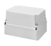 Gewiss GW44218 Junction Box With Deep Screwed Lid - IP56 - Internal Dimensions 240X190X160 - Smooth Walls - Grey Ral 7035