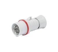 Gewiss GW60008H Low Voltage Screw Wiring Straight Plug, High Performance, IP44/IP54, 6 Reference, 3P+E Pole, 380V-415V, 16 A, 50 Hz/60 Hz, Red