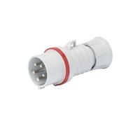 Gewiss GW60019H Low Voltage Screw Wiring Straight Plug, High Performance, IP44/IP54, 6 Reference, 3P+E Pole, 380V-415V, 32 A, 50 Hz/60 Hz, Red