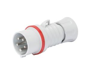 Gewiss GW60020H Straight Plug HP - IP44/IP54 - 3P+N+E 32A 380-415V 50/60Hz - Red - 6H - Screw Wiring