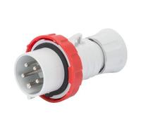 Gewiss GW60031H Straight Plug HP - IP66/IP67/IP68/IP69 - 3P+N+E 16A 380-415V 50/60Hz - Red - 6H - Screw Wiring