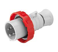 Gewiss GW60037H 32 Amp 3 Pin Industrial Plug IP67 Dust Tight Weatherproof 230 Volt Blue for Use in Campers Caravans Tents