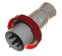 Gewiss Gw60042H 32 Amp 5 Pin Industrial Plug Ip67 Waterproof 415 Volt Red