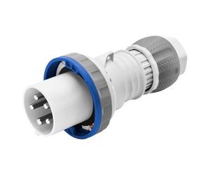 Gewiss GW61048H Straight Plug HP - IP66/IP67/IP68/IP69 - 2P+E 63A 200-250V 50/60Hz - Blue - 6H - Mantle Terminal