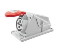 Gewiss GW62492 90° Angled Surface-Mounting Socket-Outlet - IP44 - 3P+E 32A 380-415V 50/60Hz - Red - 6H - Screw Wiring