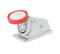 Gewiss GW62515 90° Angled Surface-Mounting Socket-Outlet - IP67 - 3P+E 32A 380-415V 50/60Hz - Red - 6H - Screw Wiring