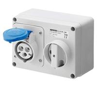Gewiss GW66015 Surface Interlocked Switched Socket 2P+E (3 Pin) 32 Amp 200-250V