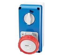 Gewiss GW66209N Vertical Fixed Interlocked Socket Outlet - With Bottom - Without Fuse-Holder Base - 3P+N+E 16A 346-415V - 50/60Hz 6H - IP67