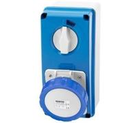 Gewiss Gw66215N Heavy-Duty Interlocked Vertical Socket Outlet With Switch And Ip67 Protection