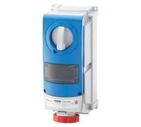 Gewiss GW66981 Vertical Fixed Interlocked Socket Outlet - With Bottom -For Mounting Modular Devices - For Heavy-Duty Use - 3P+E 16A 380-415V-50/60Hz 6H-IP66