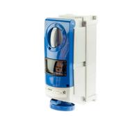 Gewiss Gw66988 32A 2P+E 230V Interlocked Switched Socket With Rcd Compartment Ip66, Iec 60309 Compatible