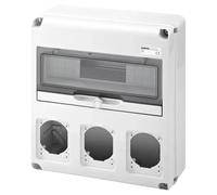 GEWISS GW68005N COMBI UNIT 14 MODULE, 3 FLANGE TO SUIT 16A OR 32A SOCKET IP65