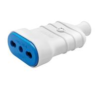 Gewiss Mobile Socket, Italian Standard, 2P+T 10-16A 250V AC, Bivalent Type P17-11, White