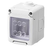 Gewiss Waterproof Surface Box Series 27 for System mechanisms, IP55-2 Modules, Grey RAL 7035, GW27042DY