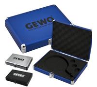 GEWO Aluminium Safe Racket Case - Aluminium Case with Foam for Protected Transport and Safe Storage of Table Tennis Bats and Balls - Blue