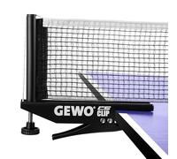 GEWO CS Clip Table Tennis Net - Robust Table Tennis Net for Table Tennis Table - Metal Fitting for Clamping with Height Adjustment Screw and Durable Net Structure, Black, 152.5 cm Long