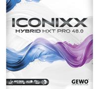 GEWO Iconixx Hybrid HXT Pro 48.0 Table Tennis Pad (Red, Max)