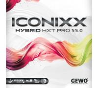 GEWO Iconixx Hybrid HXT Pro 55.0 Table Tennis Rubber (Black, 2.0 mm)
