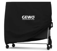 GEWO Premium Table Tennis Table Cover 600D - for Outdoor Table Tennis Table | Robust Oxford fabric, table tennis protective cover, weatherproof, UV-resistant, 185 x 70 x 165 cm, black