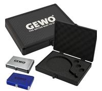 GEWO Racket Case Aluminium Safe - Table Tennis Aluminium Case with Foam for Protected Transport and Safe Storage of Table Tennis Bats and Balls - Table Tennis Bat Protective Case, Black