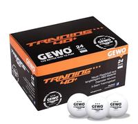 GEWO Table Tennis Balls Training 40+ - 3 Star Table Tennis Balls Made of ABS Plastic with Seam Ping Pong Balls, Diameter 40 + mm, Storage Pack of 24 Pieces, White